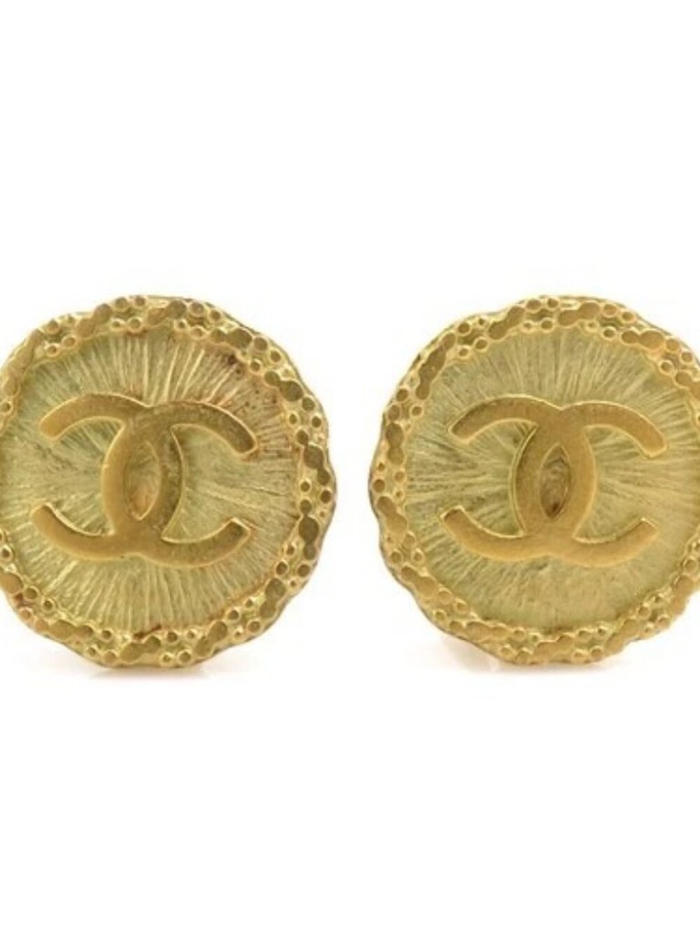 Auth CHANEL Earrings Gold Metal - 56830a